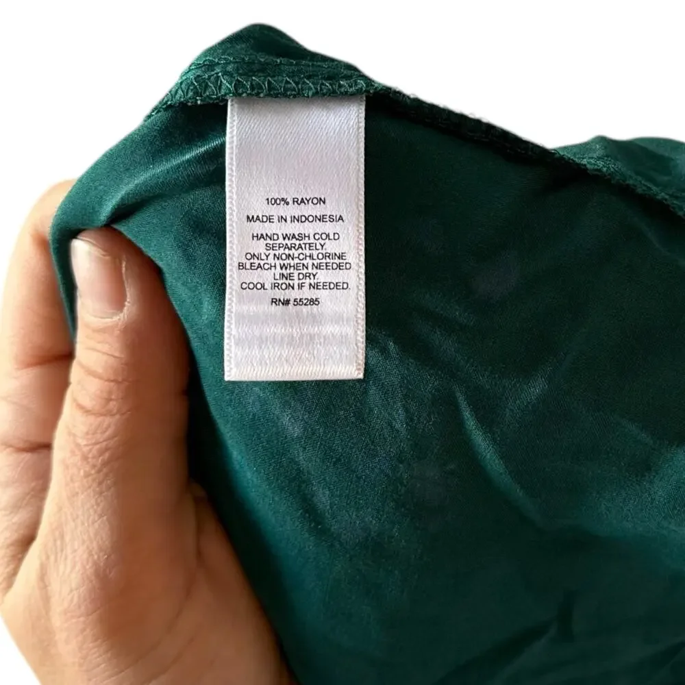 Womens Top Size Medium Dark Green Open Shoulder Business Casual Professional Fun